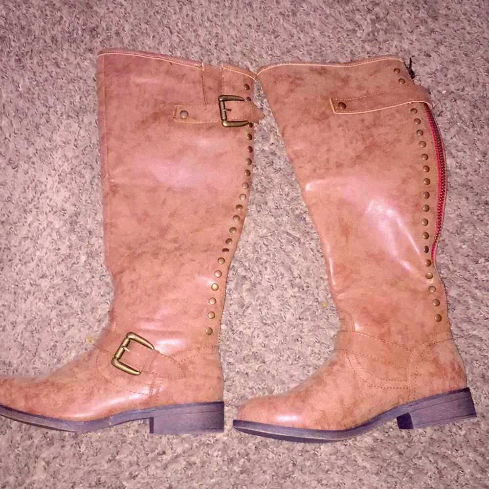 Just Fab Boots-Cognac in color size 7 never worn